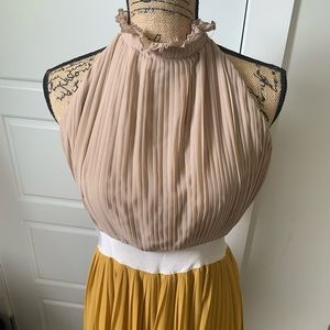 Color Blocked Evening Dress